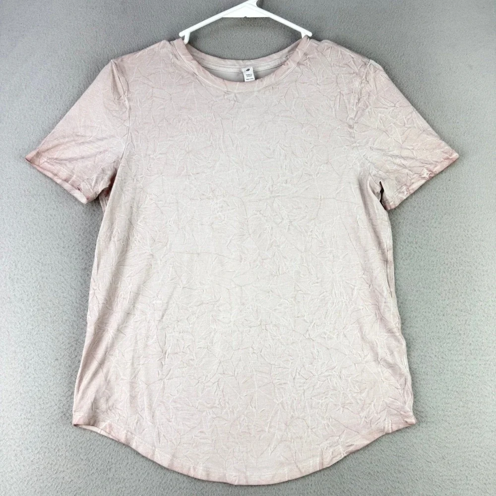 Lululemon‎ Love Crew T-Shirt Women 4 Pink Tie Dye Pima Cotton Short Sleeve Tee